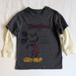 disney parks kids disneyland mickey mouse graphic layered long sleeve shirt XXS
